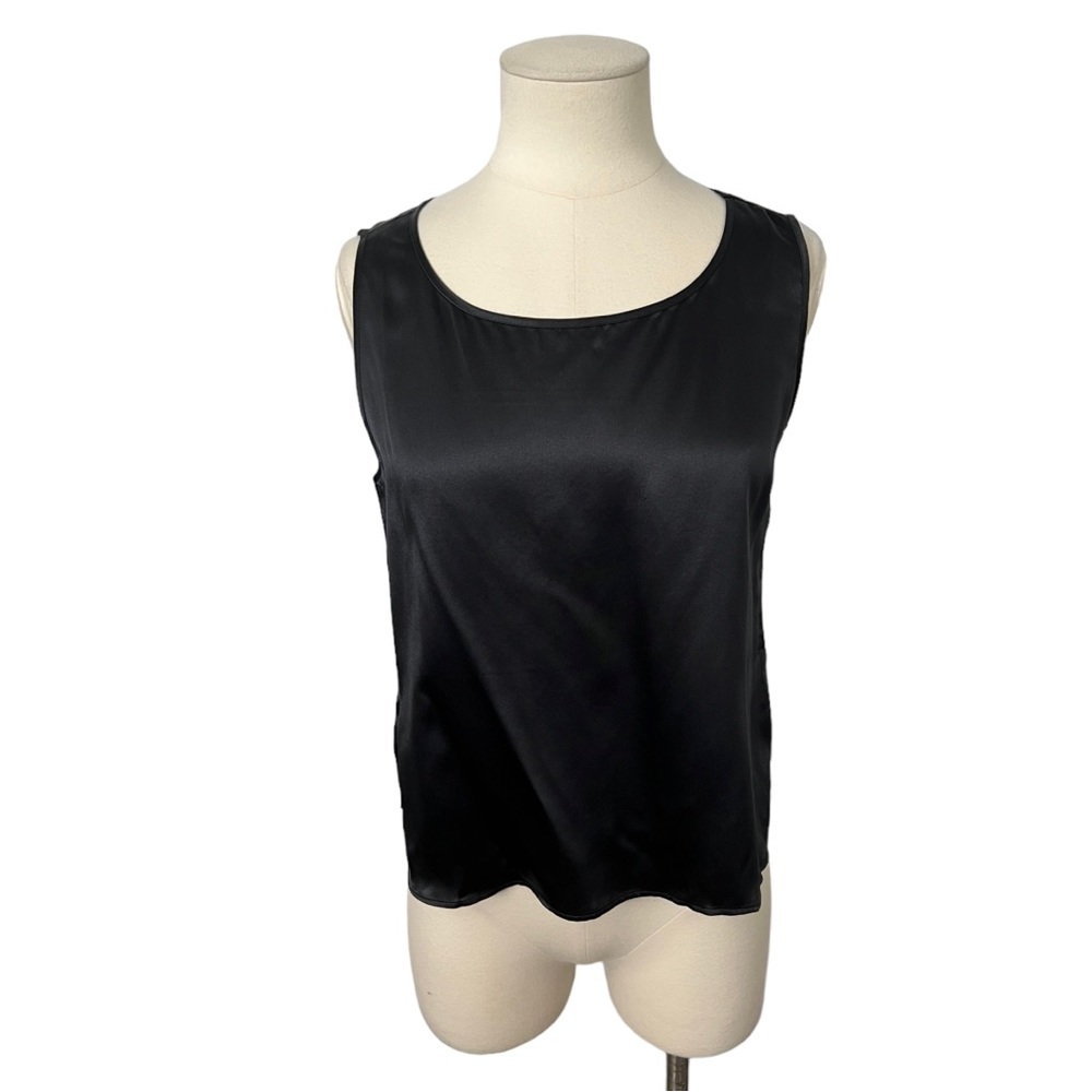 Italic Black Silk Top M
